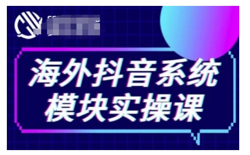 海外抖音Tiktok系统模块实操课，TK短视频带货，TK直播带货，TK小店端实操等-网创源码