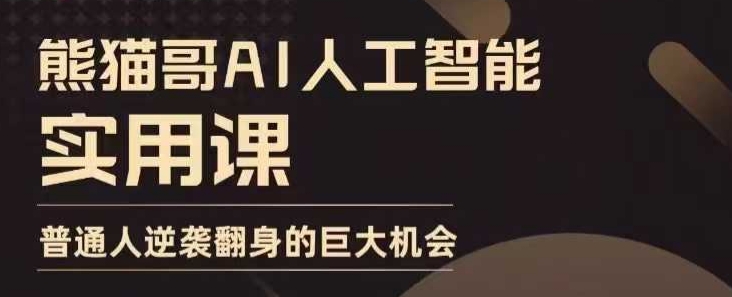 AI人工智能实用课,实在实用实战,普通人逆袭翻身的巨大机会-网创源码