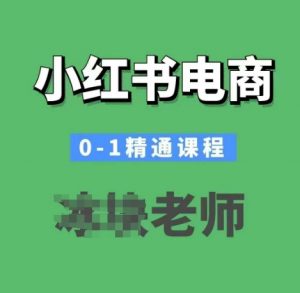 小红书电商0-1精通课程,小红书开店必学课程-网创源码