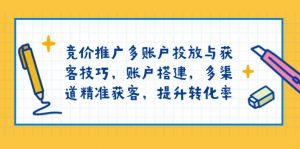 竞价推广多账户投放与获客技巧,账户搭建,多渠道精准获客,提升转化率-网创源码