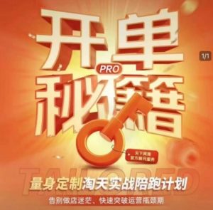 淘宝开单秘籍PRO,量身定制淘天实战陪跑计划,告别做店迷茫、快速突破运营瓶颈期-网创源码