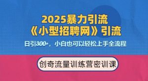 2025最新暴力引流方法，招聘平台一天引流300+，日变现多张，专业人士力荐-网创源码