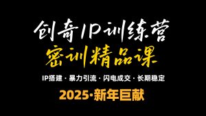 2025年“知识付费IP训练营”小白避坑年赚百万,暴力引流,闪电成交-网创源码