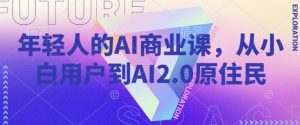 年轻人的AI商业课,从小白用户到AI2.0原住民-网创源码