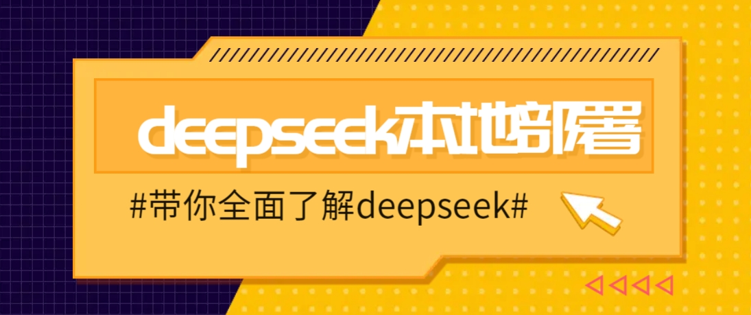 DeepSeek本地部署详细教程,轻松将deepseek部署到你的电脑上-网创源码