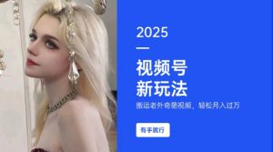 搬运老外奇葩视频，撸视频号分成计划收益，每天只需一小时，新手小白轻松月入过W-网创源码