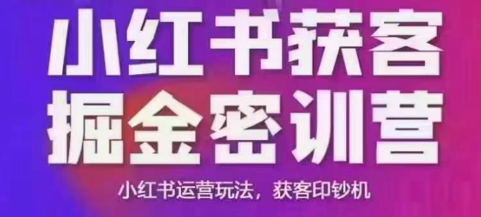 小红书获客掘金线下课,录音+ppt照片,小红书运营玩法,获客印钞机-网创源码