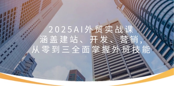 2025AI外贸实战课:涵盖建站、开发、营销, 从零到三全面掌握外贸技能-网创源码