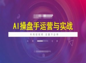 AI操盘手运营实战课程,布局短祝频,流量不会停-网创源码