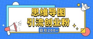 暴力引流全平台通用思维导图引流玩法ai一键生成日引200+-网创源码