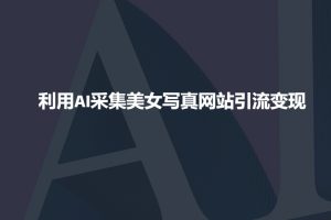 利用AI采集美女写真网站引流变现,引流嘎嘎的-网创源码