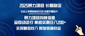 暴力项目舆情信息：多平台全自动运行 单机日入200+ 实现睡后收入-网创源码