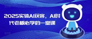 2025实体AI获客,AI时代老板必学的一堂课-网创源码