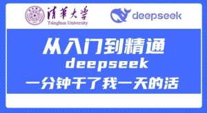 清华大学讲DeepSeek最全教程，从入门到精通，deepseek一分钟干了我一天的活-网创源码