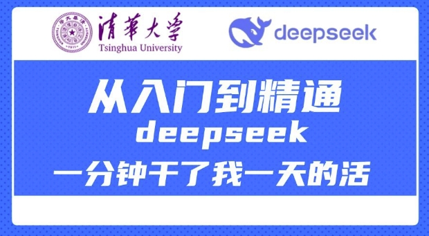 清华大学讲DeepSeek最全教程，从入门到精通，deepseek一分钟干了我一天的活-网创源码