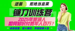 镰刀训练营超级IP合伙人，25年普通人如何通过“知识付费”实现逆袭-网创源码