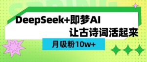 用DeepSeek做AI 古诗词视频，涨粉 10W+(保姆级教程)-网创源码