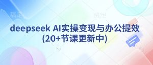 deepseek AI实操变现与办公提效(20+节课更新中)-网创源码