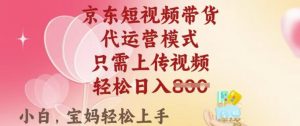 京东短视频带货，2025翻身项目，只需上传视频，单月稳定变现8k+【揭秘】-网创源码