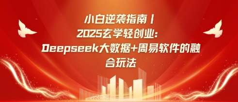 小白逆袭指南，2025玄学轻创业：Deepseek大数据+周易算法的融合玩法-网创源码