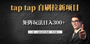 taptap拉新自刷项目,一个新用户14元,矩阵玩法日入300+-网创源码