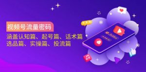 视频号流量密码：涵盖认知篇、起号篇、话术篇、选品篇、实操篇、投流篇-网创源码