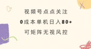 视频号点点关注,0成本单号80+,可矩阵,绿色正规,长期稳定【揭秘】-网创源码