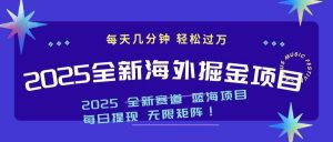 2025最新海外掘金项目 一台电脑轻松日入500+-网创源码