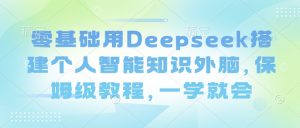 零基础用Deepseek搭建个人智能知识外脑，保姆级教程，一学就会-网创源码