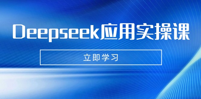 Deepseek应用实操课：AI制作数字妈妈、写真、短视频，辅导作业，PPT制作等-网创源码