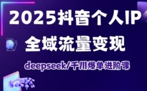 2025抖音个人IP全域流量变现进阶课，deepseek千川爆单进阶课-网创源码