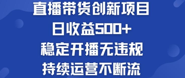 淘宝无人直播带货创新项目：日收益500+  稳定开播无违规  持续运营不断流【揭秘】-网创源码