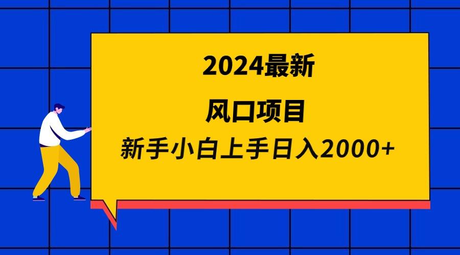 (9483期)2024最新风口项目 新手小白日入2000+-网创源码