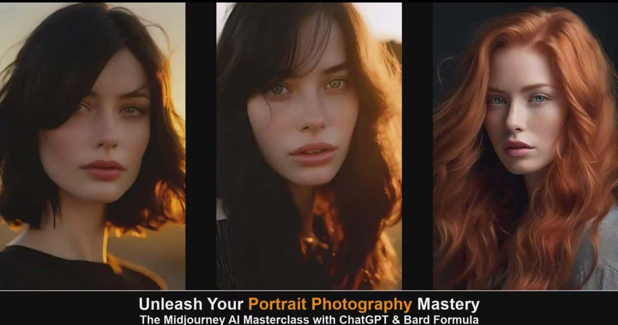 图片[3]-(9312期)Midjourney v5 ChatGPT 和 Bard AI人工智能人像摄影大师班-15节-中英字幕-网创源码