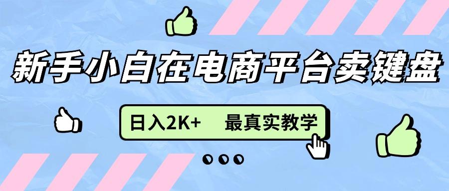 新手小白在电商平台卖键盘，日入2K+最真实教学-网创源码