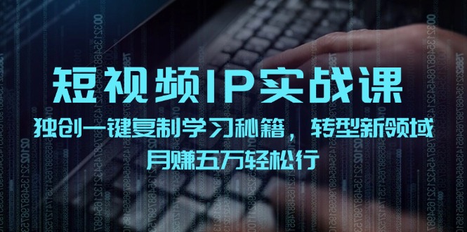 短视频IP实战课，独创一键复制学习秘籍，转战新领域，月赚五万轻松行-网创源码