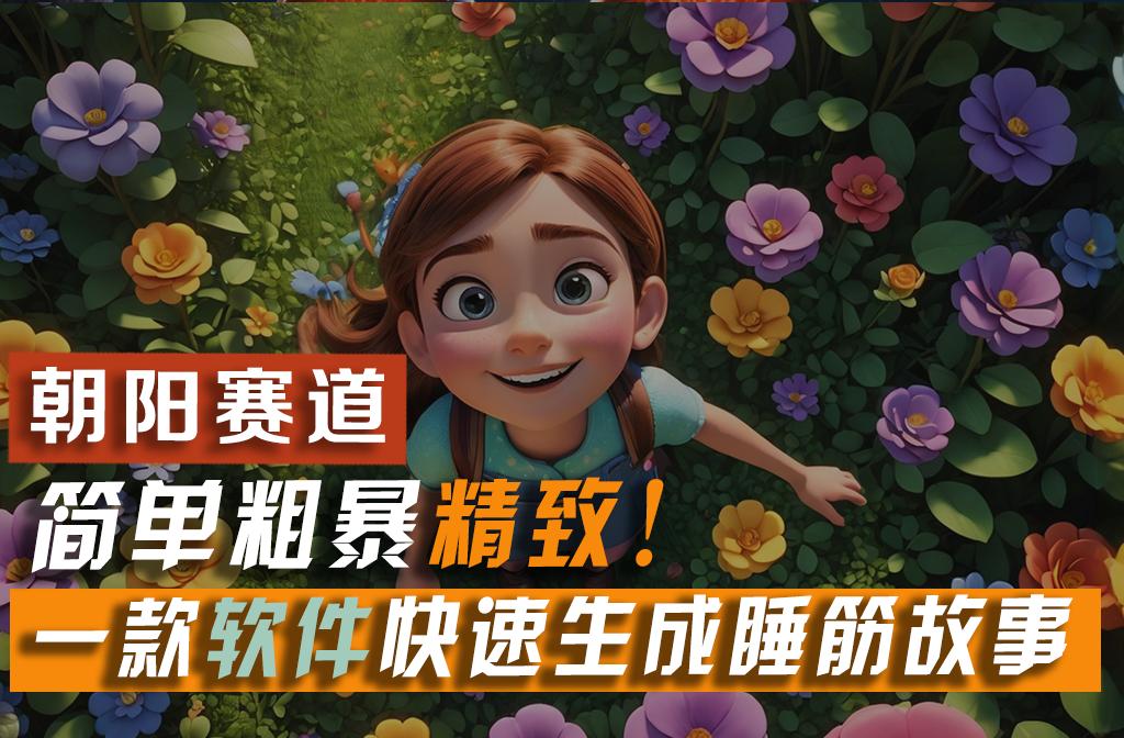 利用一款软件5分钟一条爆款睡筋故事，简单粗暴精致！小白月入2w+-网创源码