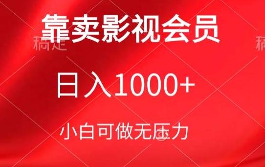 靠卖影视会员，日入1000+，落地保姆级教程，新手可学【揭秘】-网创源码