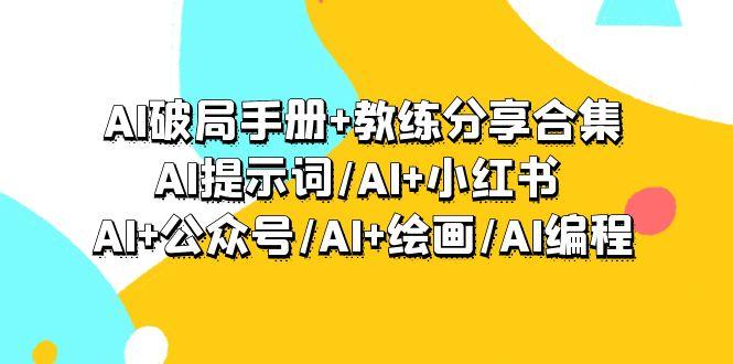 (9351期)AI破局手册+教练分享合集：AI提示词/AI+小红书 /AI+公众号/AI+绘画/AI编程-网创源码