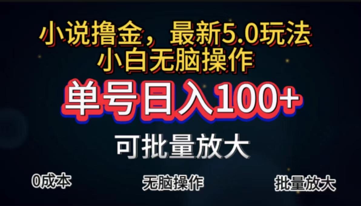 全自动小说撸金,单号日入100+小白轻松上手,无脑操作-网创源码