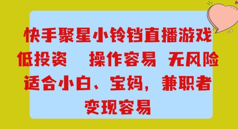 快手小铃铛游戏项目，低投入零风险，操作简单变现快-网创源码