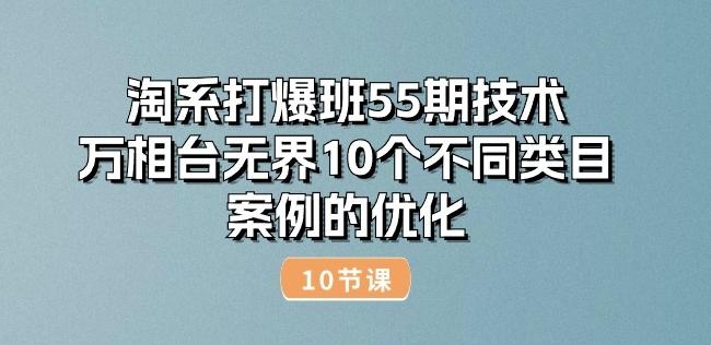 淘系打爆班55期技术:万相台无界10个不同类目案例的优化(10节)