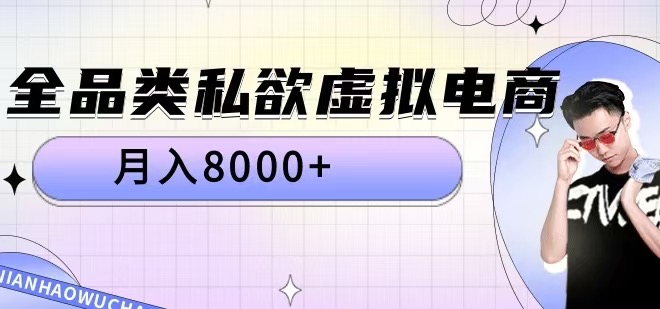 全品类私欲虚拟电商，月入8000+【揭秘】-网创源码