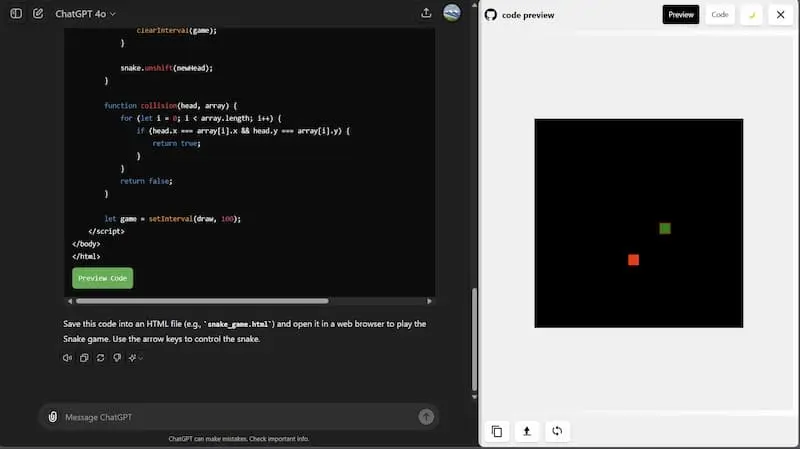 ChatGPT Code Preview｜AI编程预览工具-网创源码