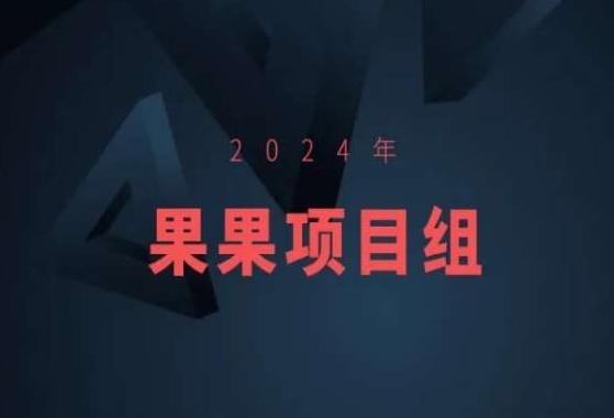 2024年果果项目组项目合集-果果最新项目-网创源码