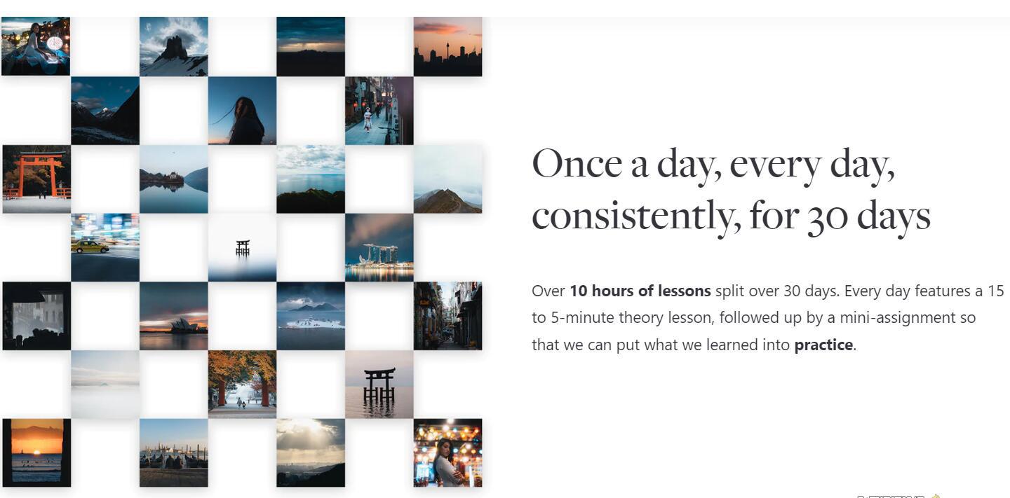 网红摄影师Pat Kay – 30天摄影基础知识加速器教程-30节课-中英字幕-网创源码