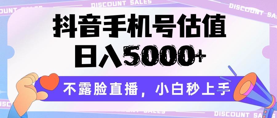 抖音手机号估值,日入5000+,不露脸直播,小白秒上手-网创源码
