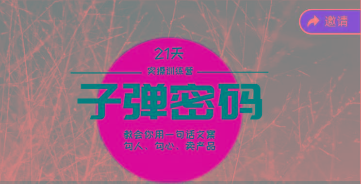 《子弹密码训练营》-用一句话文案勾人勾心卖产品，21天学到顶尖文案大师策略和技巧-网创源码