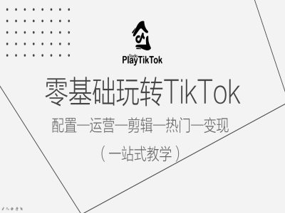 零基础玩转TikTok，配置一运营一剪辑一热门一变现，一站式教学-网创源码