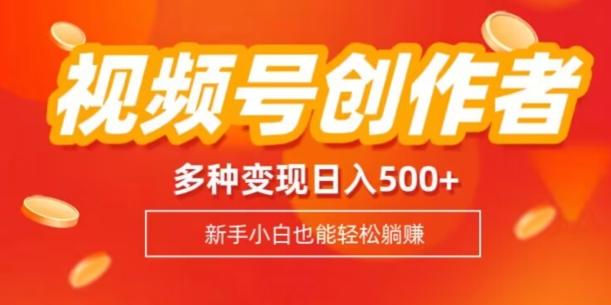 视频号创作者计划,多种变现方式,日入500+【内附1080g视频素材】-网创源码